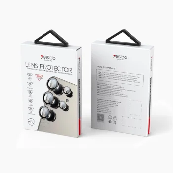 Защитное стекло на камеру Yesido Lens Protector WB51 для Samsung S24 / S24 Ultra, черное