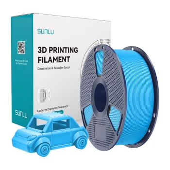 3D printera kvēldiegs Sunlu PETG C, ciāna zils
