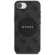 Guess 4G Circle Classic Logo MagSafe Case for iPhone 16e - Black