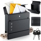 Humberg почтовый ящик с газетницей HM-863, 37x37x10,5 см, антрацит