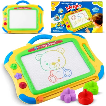 Магнитная доска для рисования Ricokids, желтая