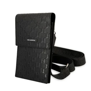 Karl Lagerfeld Monogram Plate somiņa telefonam Black