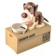 Interactive Coin Eating Dog Piggy Bank, brown 22470