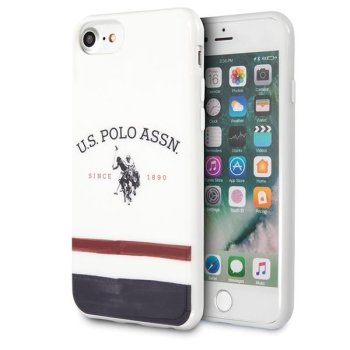 Apple iPhone 8 / 7 / SE (2020) (2022) 4.7" US Polo Tricolor Pattern Collection Case Cover (USHCI8PCSTRB), White |...