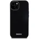 DKNY iPhone 14 / 15 / 13 Case Liquid Silicone Small Metal Logo MagSafe, Black