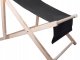Folding Wooden Beach Lounger with Pillow, Black
