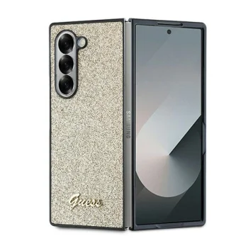 Чехол Guess 4G Glitter Script для Samsung Galaxy Z Fold 6 Золотистый