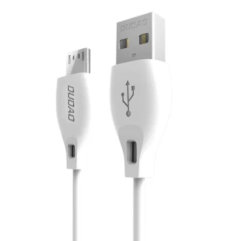 Dudao L4M Micro USB kabelis 2.4A 2m Balts