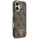 Чехол Guess для iPhone 17 MagSafe 4G PU Leather Triangle Logo, черный