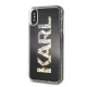 Karl Lagerfeld Glitter Karl Logo vāciņš iPhone X / Xs, melns