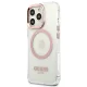 Apple iPhone 13 Pro 6.1\'\' Guess Metal Outline Magsafe Case Cover, Pink | Чехол Кейс Бампер...