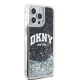 DKNY iPhone 13 Pro Max Case Liquid Glitter Big Logo, Black
