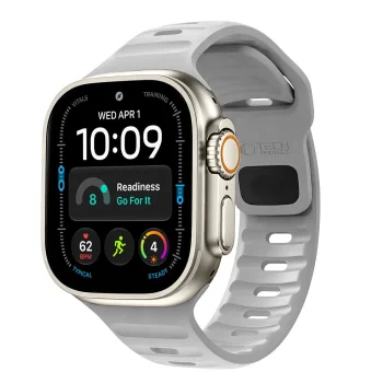 Tech-Protect Silicone Line Watch Strap for Apple Watch 44 / 45 / 46 / 49 mm, Lunar Gray