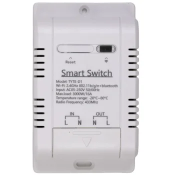 Умное 1-канальное реле Tuya с датчиком температуры Wi-Fi RF 16A