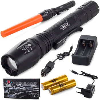 Taktiskā LED lukturis Bailong 8668 ar CREE XM-L3-U3 diodi un tālummaiņu