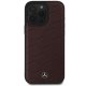 Чехол Mercedes для iPhone 16 Pro Max Waves Leather, красный