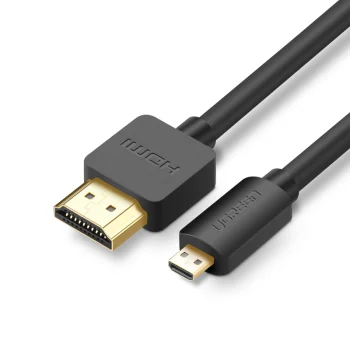 Ugreen HD127 Micro HDMI uz HDMI 2.0 kabelis 4K 60Hz, 1m, melns