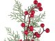 Decorative Christmas Branch, Rowan Berries Sprig, 28 cm