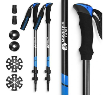 Trekking Poles Nordic Walking Sticks Verk Group Set, Black