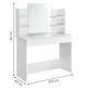 Туалетный столик с зеркалом ModernHome PWSHT-20, белый