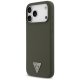 Guess Silicone Triangle Logo MagSafe vāciņš iPhone 17 Pro Max Khaki