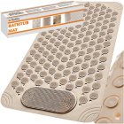 Ruhhy 24495 Anti-Slip Massaging Bath and Shower Mat, Beige