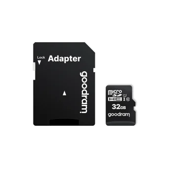 Atmiņas karte 32GB GoodRam MicroSDHC Class 10 UHS-I ar adapteri, melna