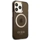 Чехол Guess Gold Outline Translucent MagSafe для iPhone 13 / 13 Pro - Черный