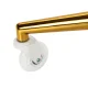 Frizieru taburete Gabbiano D054G, balta un zelta