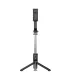 Selfie stick statīvs Devia C10 ar Bluetooth pulti, melns