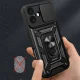 Чехол Hybrid Armor Camshield для iPhone 17 с подставкой и защитой камеры, черный