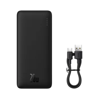 Внешний аккумулятор Baseus Airpow 20W 10000mAh с кабелем Baseus Simple Series USB-A - USB-C...