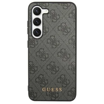 Guess Samsung Galaxy S24 Ultra vāciņš 4G Metal Gold Logo, melns