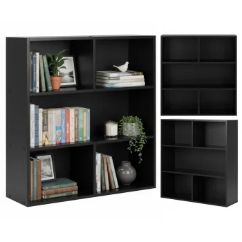 ModernHome S-20-BC 3 līmeņu grīdas plaukts, melns