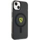 Ferrari iPhone 14 vāciņš Translucent MagSafe, melns
