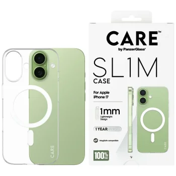 CARE by PanzerGlass SL1M MagSafe vāciņš iPhone 17, caurspīdīgs