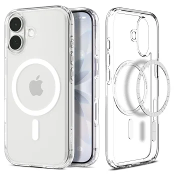 Чехол Spigen для iPhone 17 Ultra Hybrid Mag MagSafe, прозрачный/белый