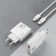 GaN Dudao A30EUT 30W USB-A / USB-C Wall Charger + USB-C - USB-C Cable - White