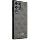 Guess 4G Metal Gold Logo vāciņš Samsung Galaxy S23 Ultra pelēks
