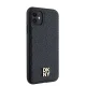 Чехол DKNY для iPhone 11 / XR Leather Monogram Pattern Metal Logo MagSafe, черный