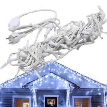 Уличная Гирлянда, Лампочки, Занавес, 500 LED, IP44, Холодный Белый