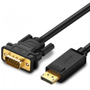 Kabel DisplayPort do VGA UGREEN DP105, FullHD, jednokierunkowy, 1.5m (black)