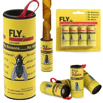 Līmlente pret mušām, Kukaiņu slazds, 4 gb. | Fly Catcher Trap Sticky Ribbon