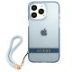 Guess iPhone 13 / 13 Pro Case Translucent Strap, Blue