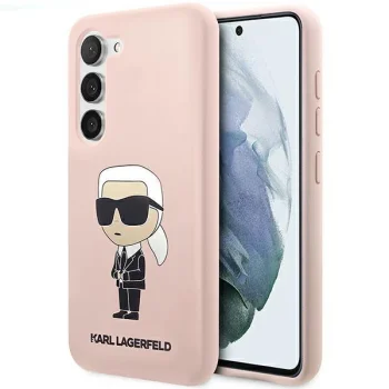 Samsung Galaxy S23 (SM-S911) Karl Lagerfeld Silicon Ikonik Cover Case, Pink | Telefona Vāciņš Maciņš Apvalks...
