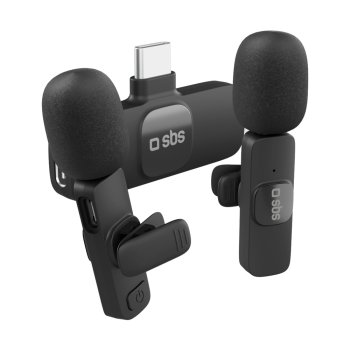 Kit 2 microphones with receiver video and audio recording