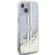 Guess iPhone 15 Plus / 14 Plus vāciņš Liquid Glitter Gold Stripes, caurspīdīgs