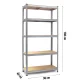 Humberg HR-812 metāla noliktavas plauktu komplekts, 2 gab., 180x90x40 cm