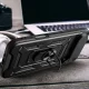Hybrid Armor Camshield iPhone 17 Air vāciņš ar statīvu un kameras aizsargu, melns