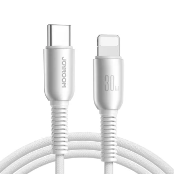 Joyroom S-A51 30W USB-C uz Lightning kabelis (1.2m), gaiši pelēks